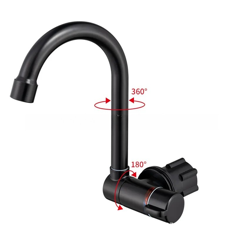 Basin Mixer Tap - キャンピングカーのキッチンシンク用ブラック折りたたみ式RV蛇口、モーターホームのカバー付き洗面器用格納式水栓