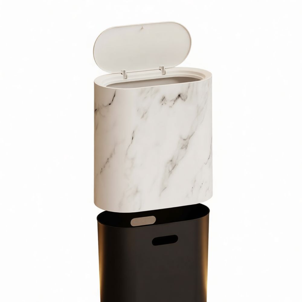 ミニマルなデザインのスリムなゴミ箱。隙間が狭い場所にも設置可 - Home Essentials Bathroom Storage のレビューと価格