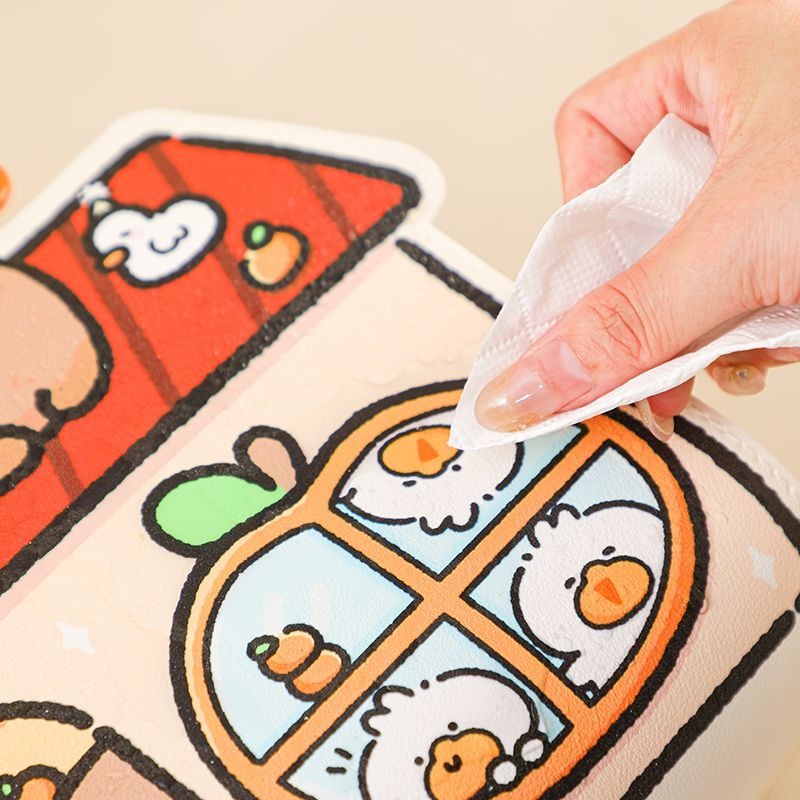 かわいいアニメ「ちいかわ」の壁掛け式ティッシュケース。穴あけ - Home Edit Bathroom Storage のレビューと価格