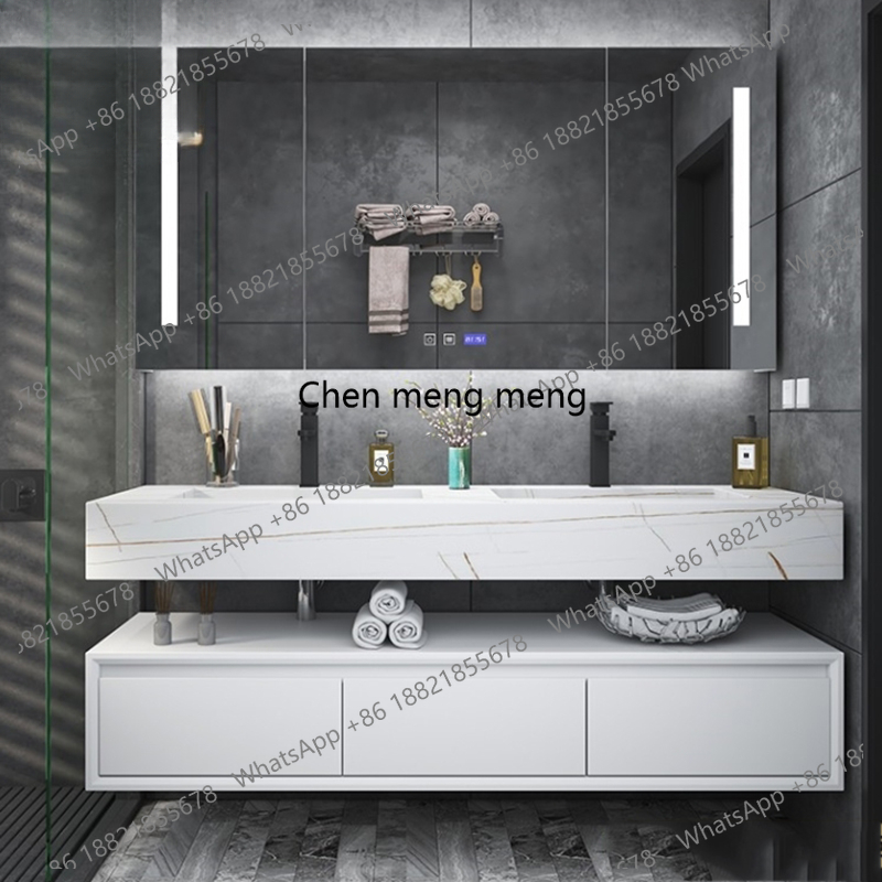 ブラック照明付き棚付きバスルームキャビネットオーガナイザー高 - Home Bathroom Vanity Combo のレビューと価格