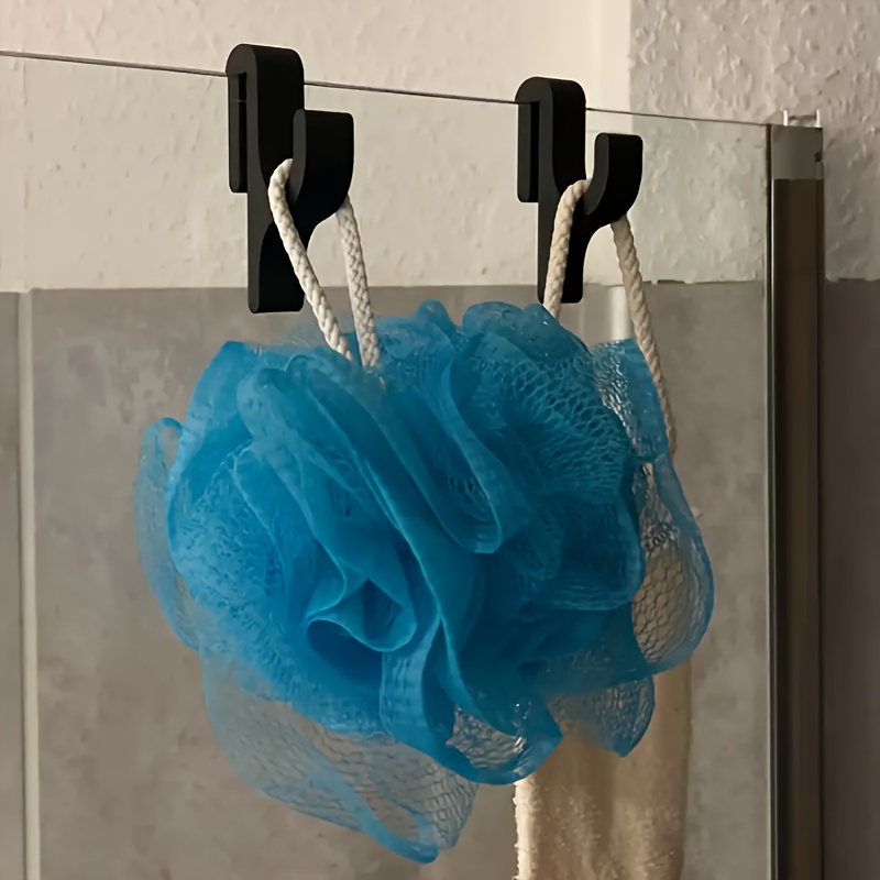 フレームレスのガラスドア用、白／黒のシャワードアフック2個セ - Home Essentials Bathroom Storage のレビューと価格
