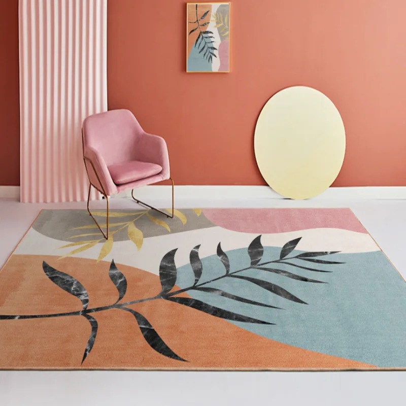 VIKAMA マカロンカラーの抽象模様ラグ。寝室、ホームオフ - Home Bathroom Trends のレビューと価格